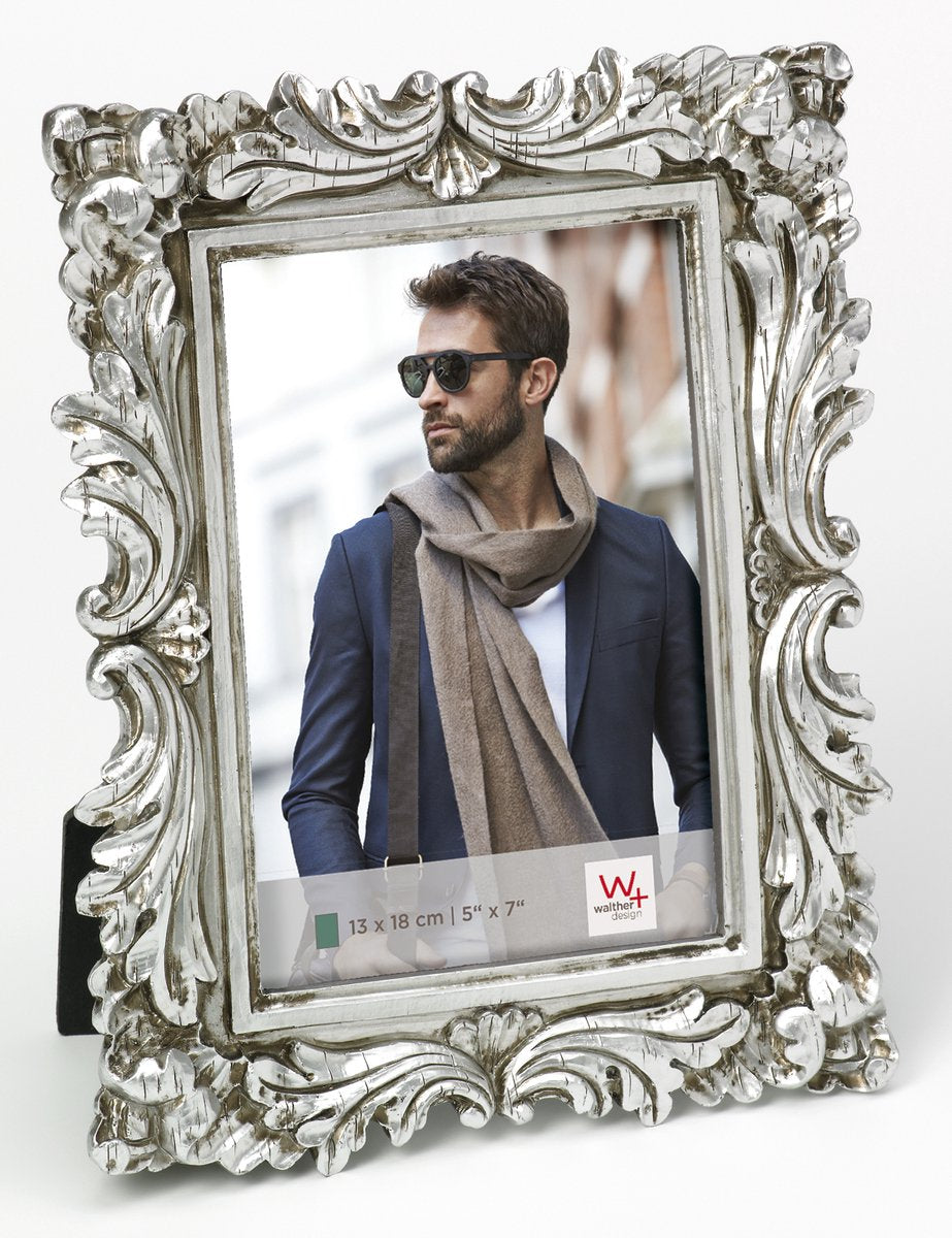 Walther saint germain - cadre portrait - format photo 13x18cm - argent