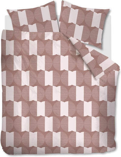 Housse de couette Vtwonen check mate - lits jumeaux - 240x200 220 - rouge brique