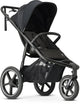 Poussette de course Deryan Bolt - poussette de jogging - moustiquaire - noir