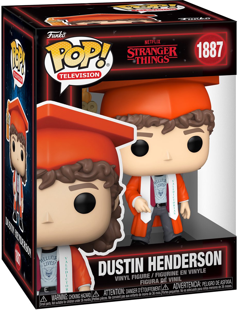 Funko Stranger Things Pop ! figurines en vinyle tv Dustin Henderson 9 cm