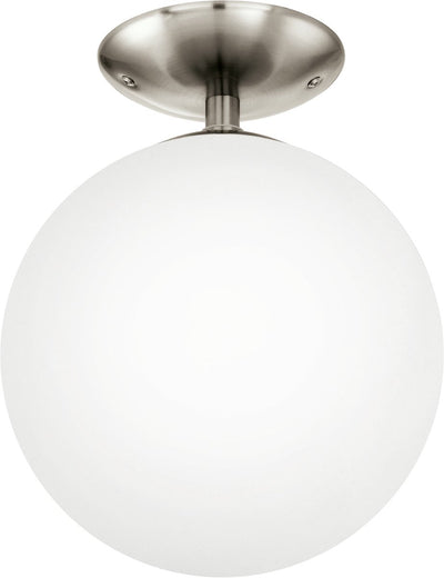 Eglo rondo - plafonnier - 1 lumière - ø250mm. - nickel mat - blanc