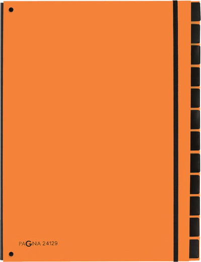 Pagna chemise de tri tendance 12 onglets a4 orange