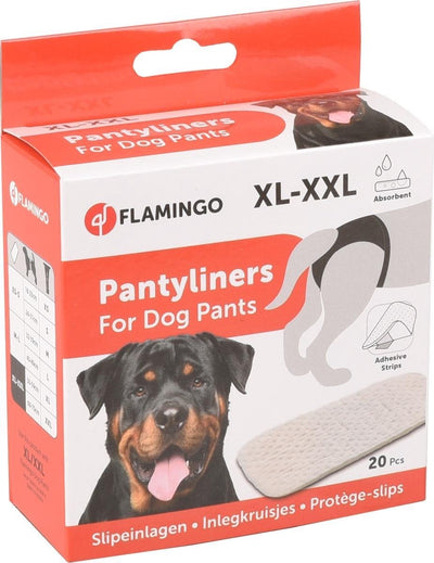 Flamingo protège-slips chien – culotte chauffante pour chien – tyna blanc l – 20 pièces – pour incontinence en chaleur
