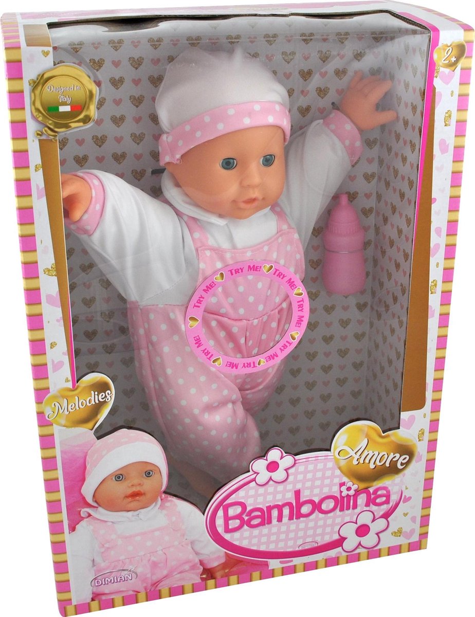 Poupée Dimian avec sons de bébé - amore - 40 cm.