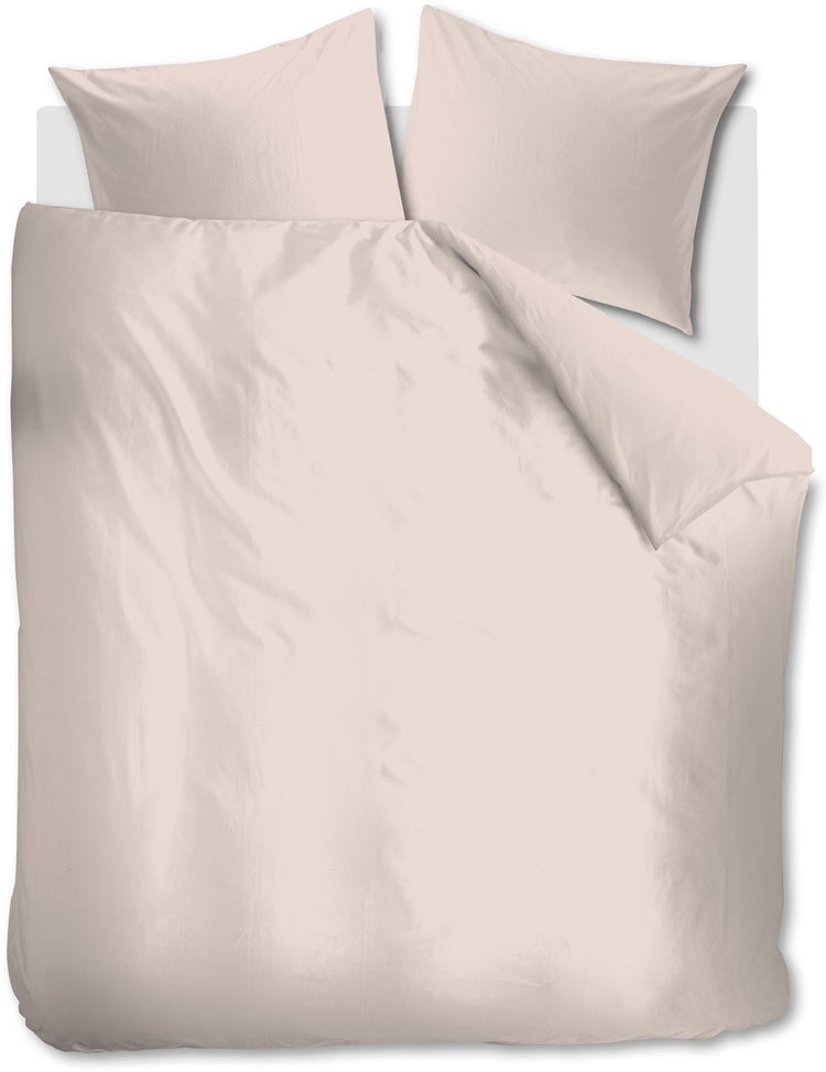 Housse de couette Ambiante coton uni - lits jumeaux - 240 x 200 220 cm - rose clair
