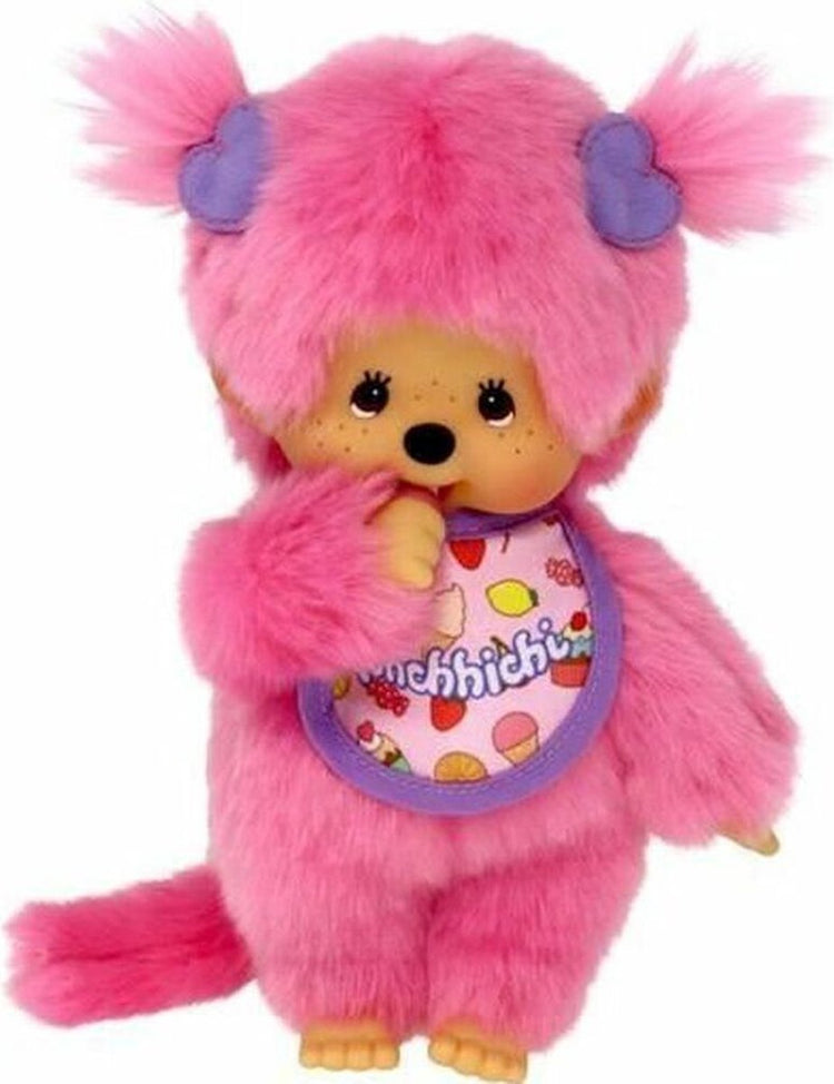 Bandai - monchhichi - peluche fruits surgelés monchhichi - peluche iconique des années 80 - peluche rose tendre 20 cm pour enfant et adulte - se23388