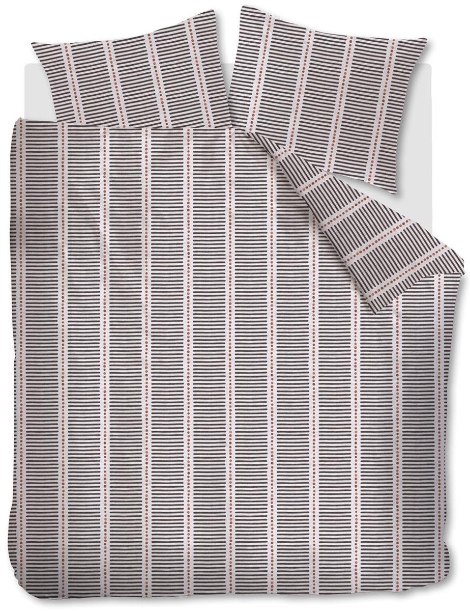 Housse de couette Vtwonen à pois et rayures - lits jumeaux - 240x200 220 cm - blush