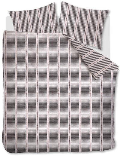 Housse de couette Vtwonen à pois et rayures - lits jumeaux - 240x200 220 cm - blush