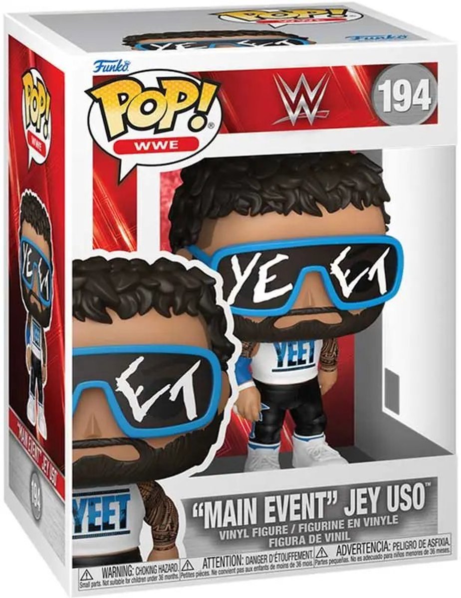 Funko-pop ! wwe - 'événement principal' jey uso #194