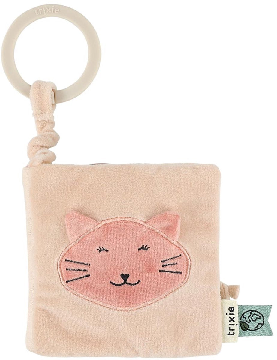 Livre de poussette sensorielle Trixie mrs. chat – 3m+ – avec textures miroir