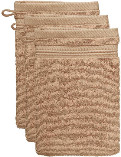 Ensemble de 3 gants de toilette transparents Beddinghouse - rouge foncé