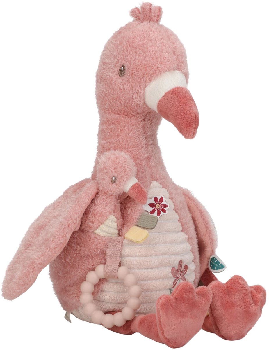 Little Dutch Safari Friends peluche d'activité flamant rose