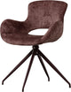 Chaise de salle à manger Woood eliva - structure velours - violet - lot de 2