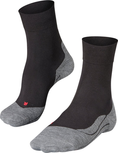 Falke ru4 chaussettes de course en coton anti-ampoules en matériau fonctionnel hommes noir - taille 42-43