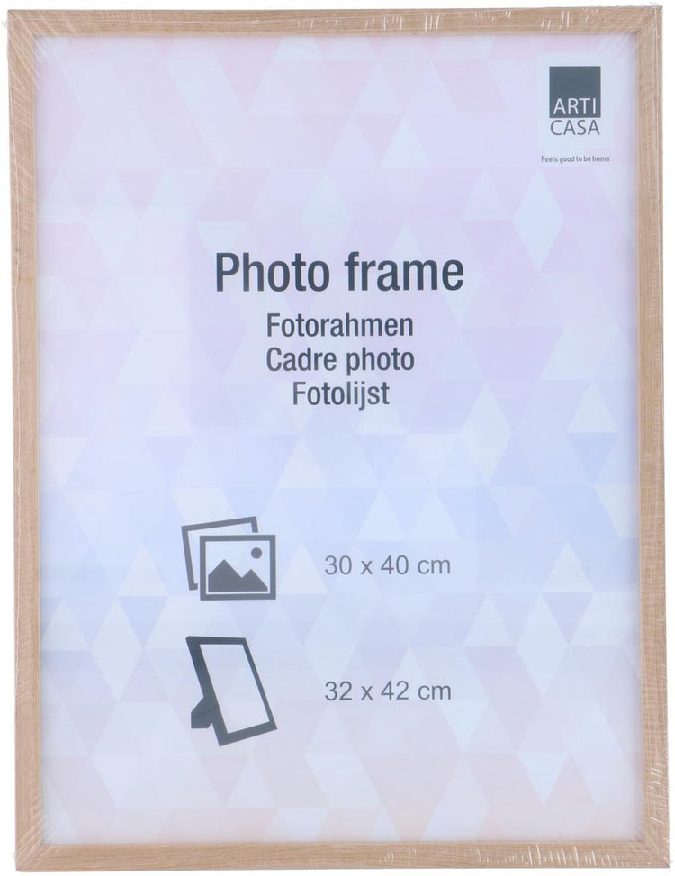 Cadre photo Arti casa - taille du cadre 32 x 42 cm taille photo 30 x 40 cm - bois naturel