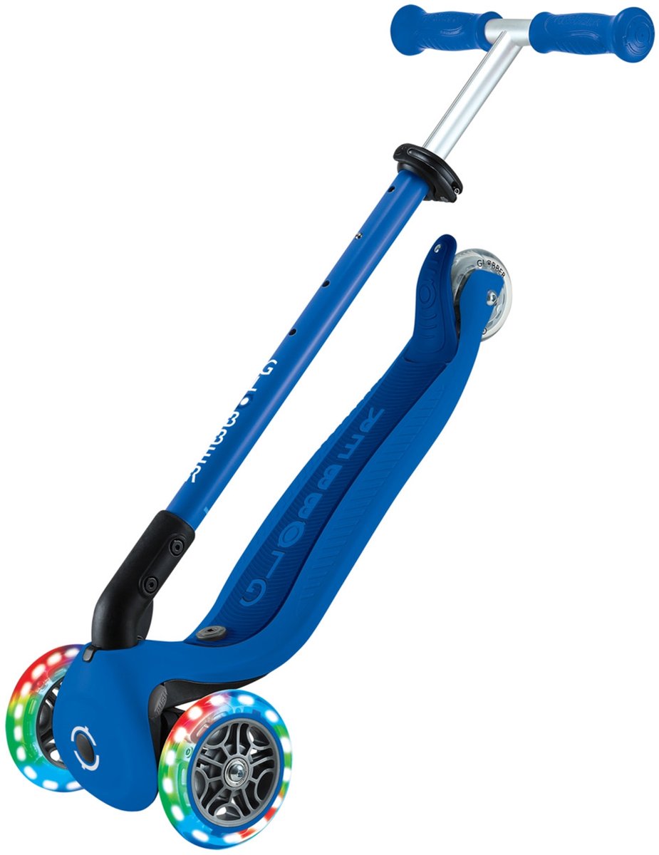 Trottinette d'éveil Globber - go up active - bleu - roues lumineuses - 15 mois à 7 ans