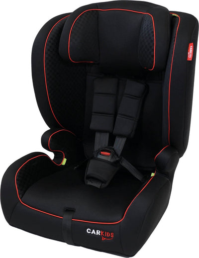Siège auto Carkids i-size jessie - conforme à la norme i-size r-129 - pour enfants de 76 à 150 cm - avec connexion isofix top tether - noir rouge