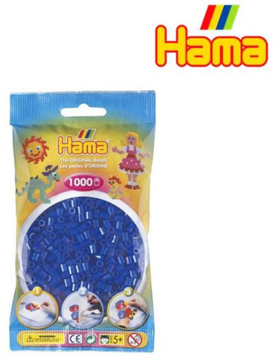 HAMA Iron Beads 1000 pièces néon bleu