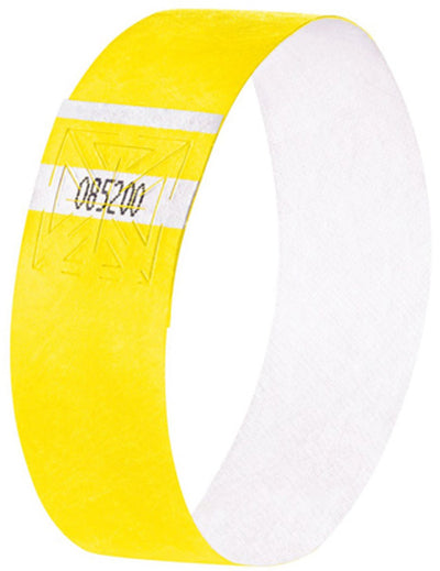 Bracelets événementiels Sigel - super doux - 255x25mm - jaune fluo - 520 pièces - si-eb223