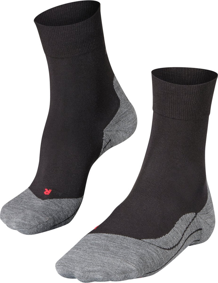 Falke ru4 chaussettes de course en coton anti-ampoules en matériau fonctionnel hommes noir - taille 46-48
