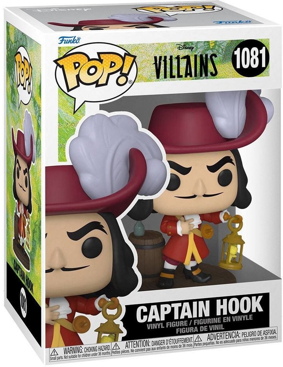 Figurine de collection Funko Peter Pan Disney Villains pop ! crochet capitaine 9 cm multicolore