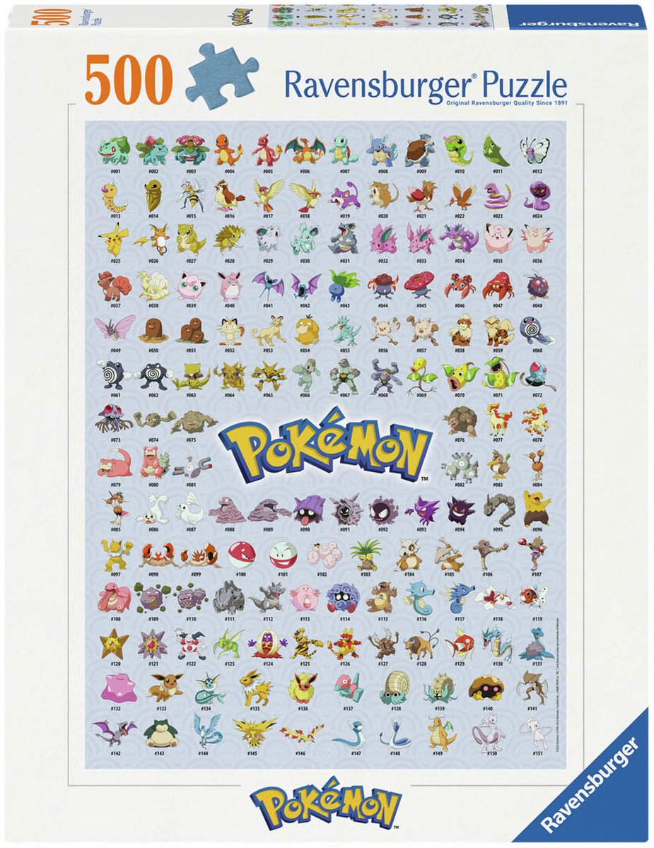 Ravensburger Puzzle Puzzle Pokémon, 500e.