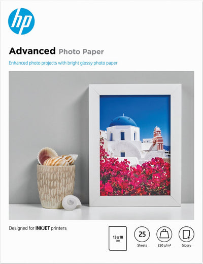 Papier photo Hp q8696a - 13x18cm 250g m 25 feuilles