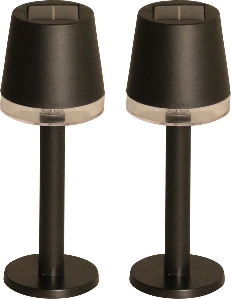 Luxform - 2x lampe de table solaire - cala d'or - LED - alimentée par l'énergie solaire - lot de 2 pièces