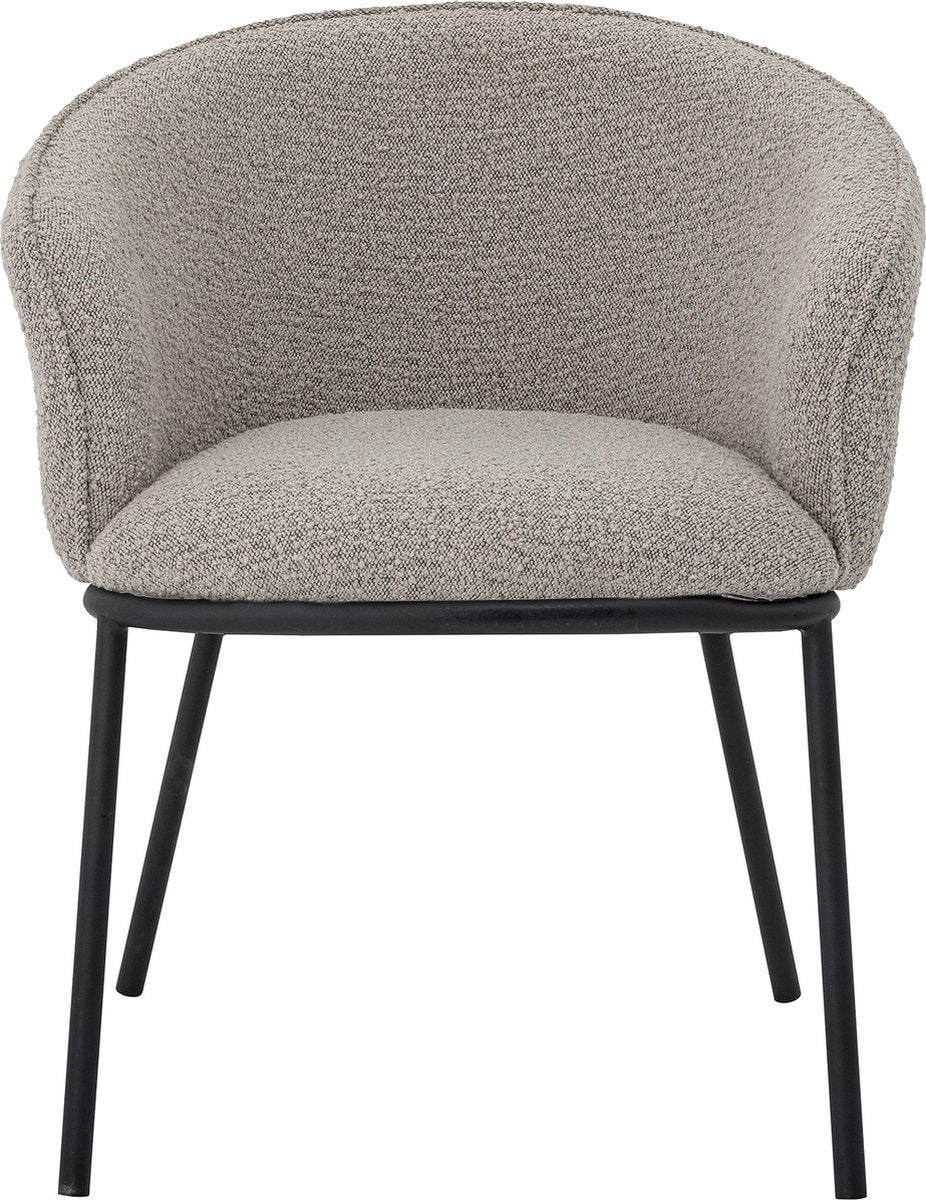Bloomingville - chaise de salle à manger cortone - gris - polyester