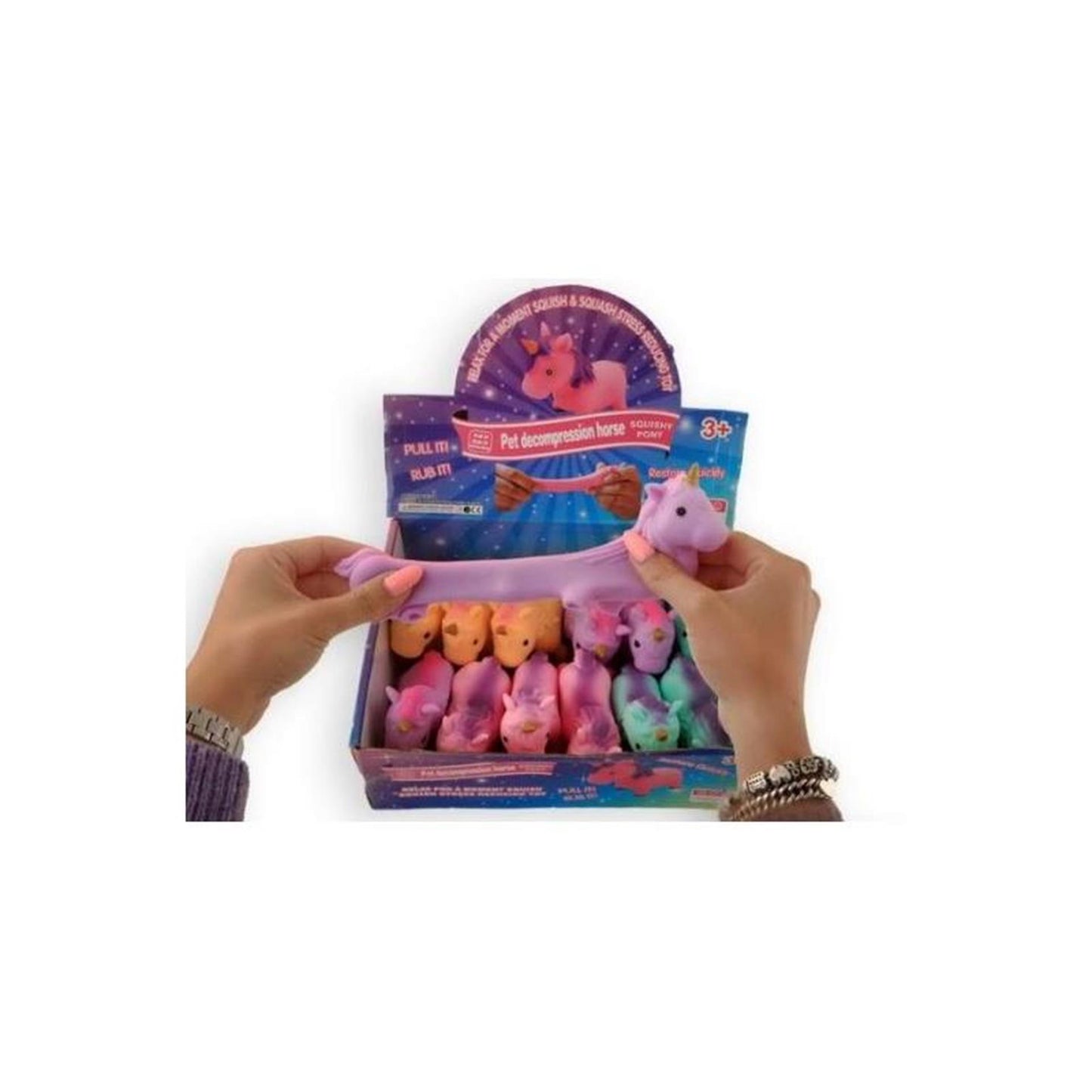 Pressez la poudre de licorne remplie