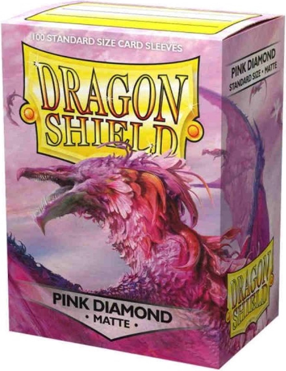 Dragonshield dragon shield - protège-cartes taille standard diamant rose mat 100x