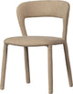 Chaise de salle à manger noble Woood - tissu tissé - beige sable - 76x51x56 cm