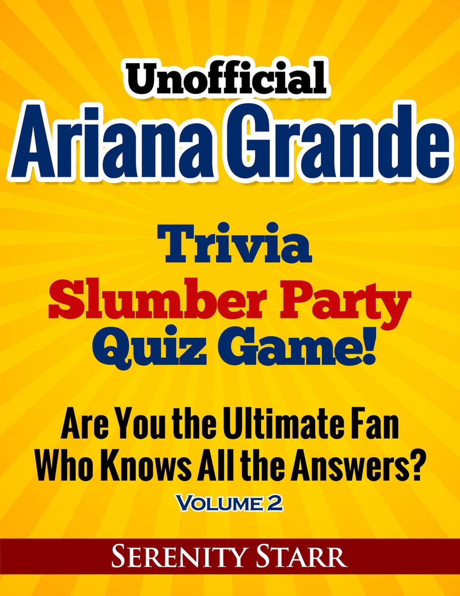 Ty non officiel ariana grande trivia sleep par quiz game volume 2