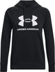 Maillot de sport Under Armour UA Rival Fleece Big Logo HD pour Femme - Noir - Blanc