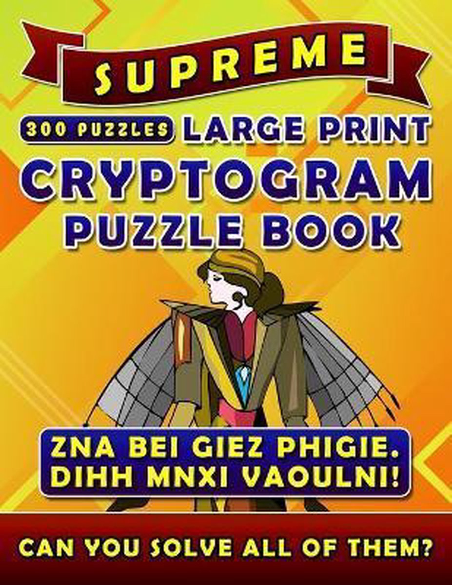 Livres de puzzles de cryptogrammes suprêmes en gros caractères sans marque sans marque (300 puzzles)