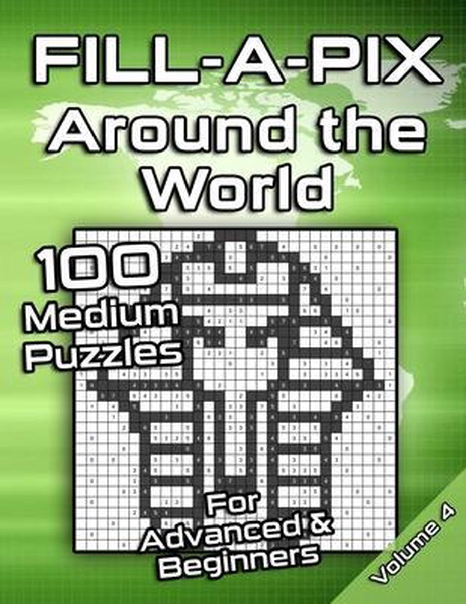 Puzzles Fill-a-Pix - Livre de puzzles à grille logique Fill-a-Pix moyen dans le monde entier