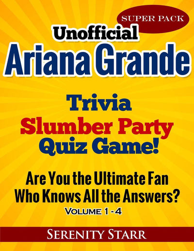 Ty non officiel ariana grande trivia sleep par quiz game super pack volumes 1-4