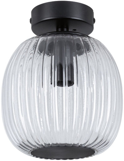 Paulmann plafonnier LED Ruya IP44 E14 230V max. Verre dimmable 20W, noir mat