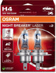 Osram Night Breaker Laser - Lampes de voiture halogènes H4 - Jusqu'à 150 % de lumière en plus et visibilité à 150 m - 64193nl-2hb - Qualité allemande - Lot de 2 lampes