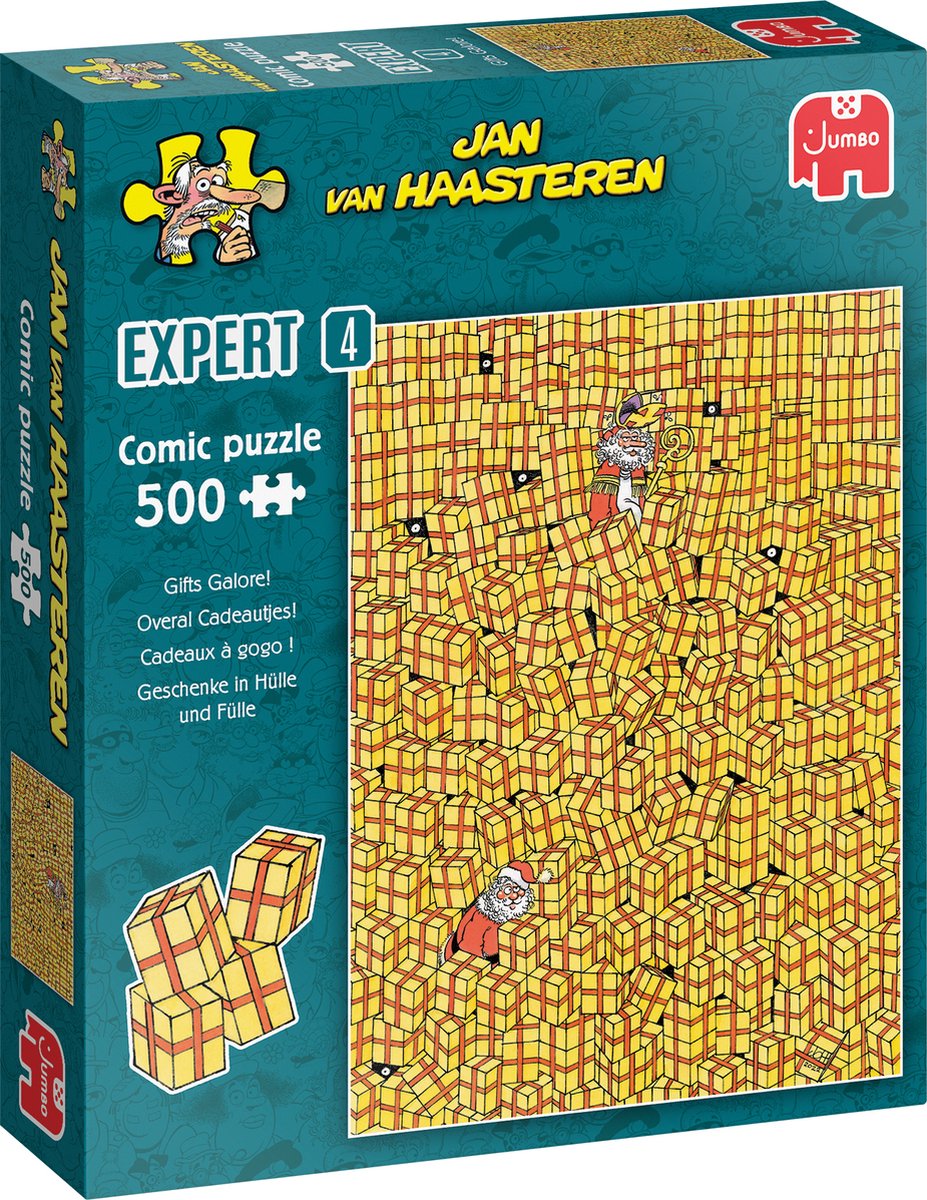 Puzzle Jan van Haasteren - expert 4 présente partout, 500 pcs.