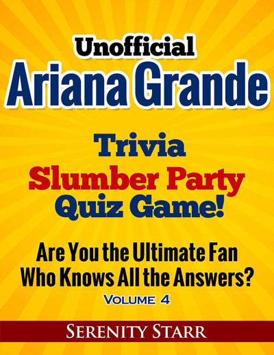 Ty non officiel Ariana Grande Trivia Sleep Par Quiz Game Volume 4