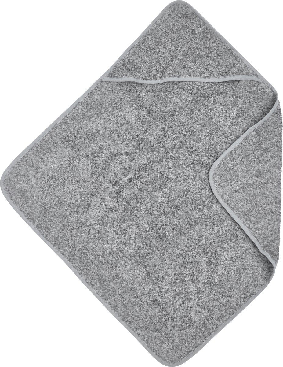 Cape de bain Meyco baby uni - tissu éponge - gris - 75x75cm