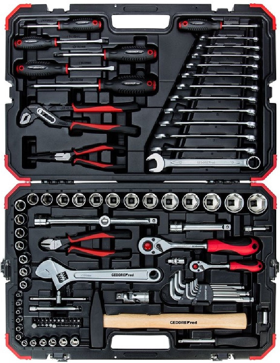 Keys Keys Gedore Red Dip 1 4 + 1 2 pouces 10-32 mm 100 pièces