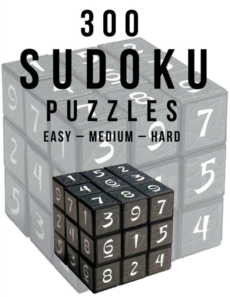 300 grilles de sudoku facile - moyen - difficile