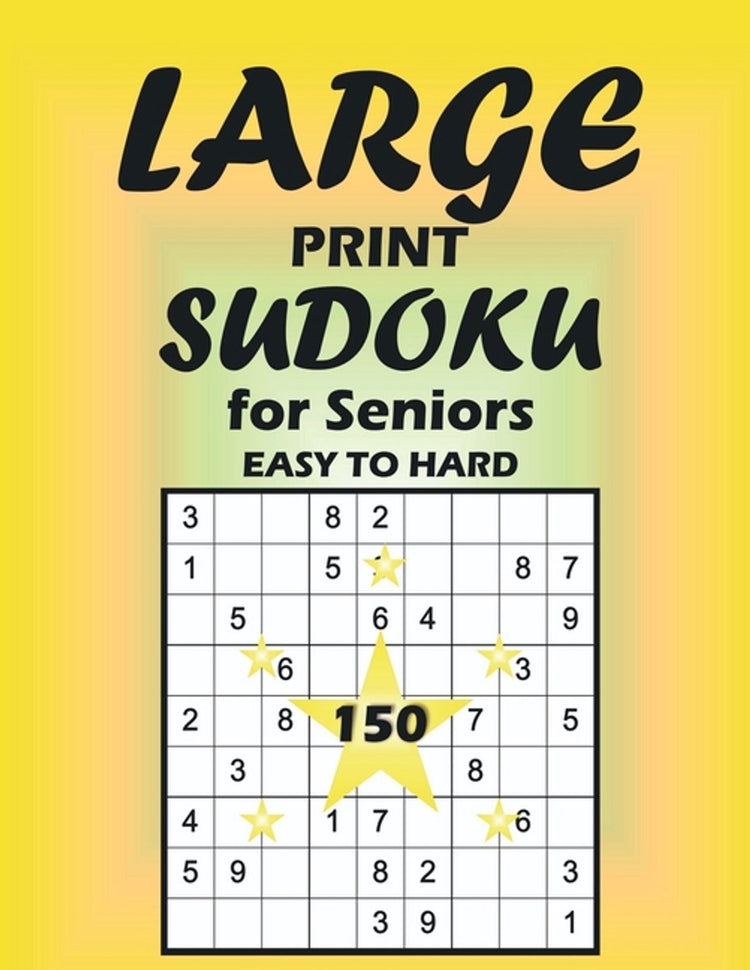 Sudoku en gros caractères pour seniors facile à difficile