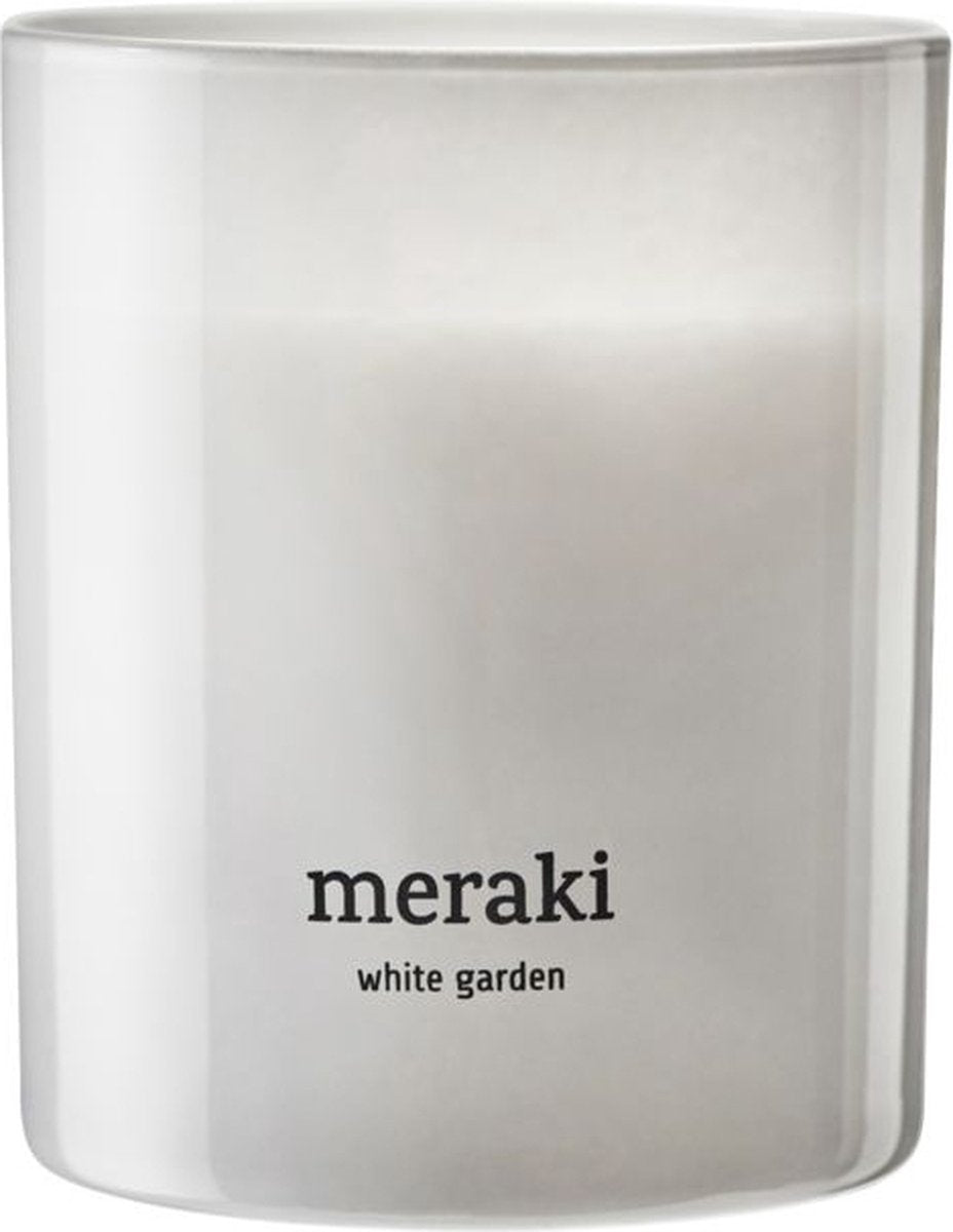 Bougie parfumée Meraki blanc jardin moyen
