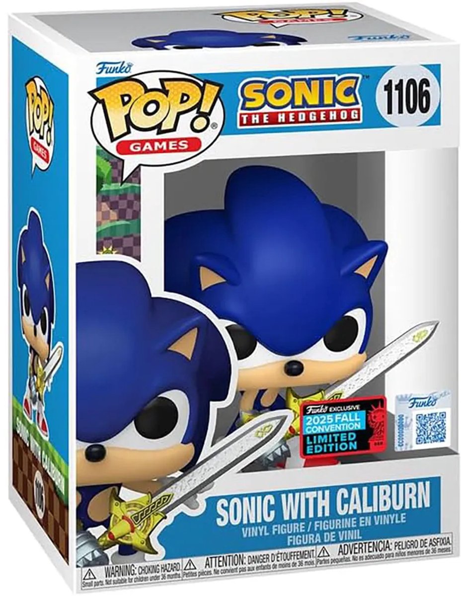Funko-pop ! Sonic : Sonic avec figurine Caliburn bleue