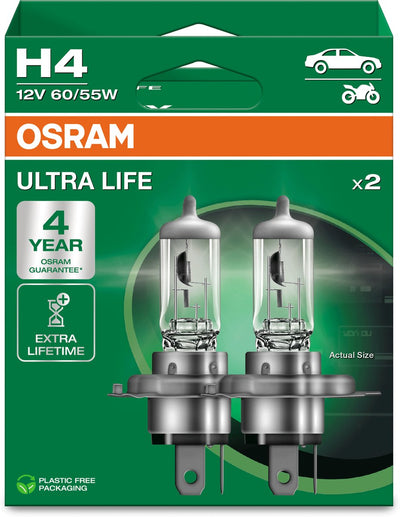 Osram série ultra life - lampe halogène pour véhicule - h4 - longue durée de vie - garantie 4 ans