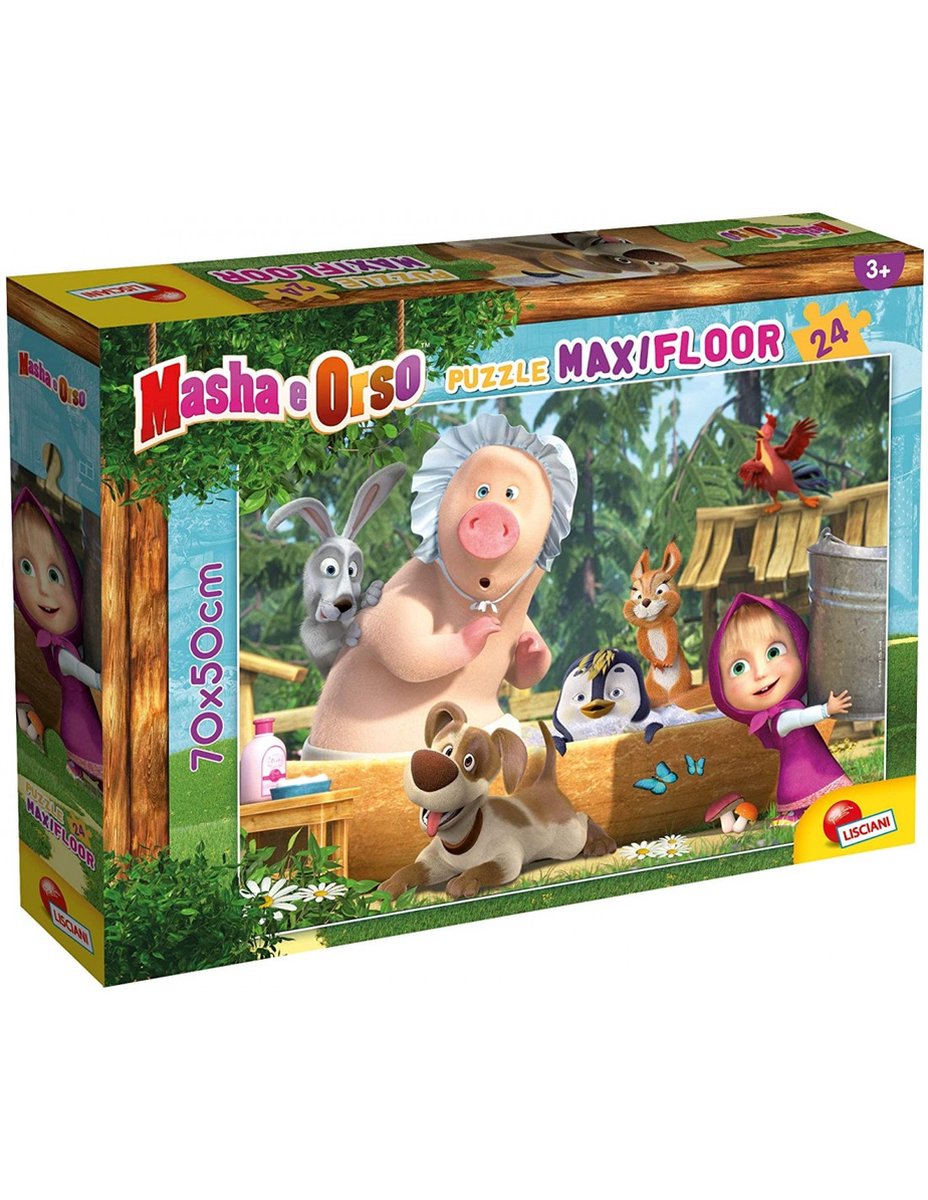 Lisciani Masha puzzle maxifloor 24 - une bonne journée !