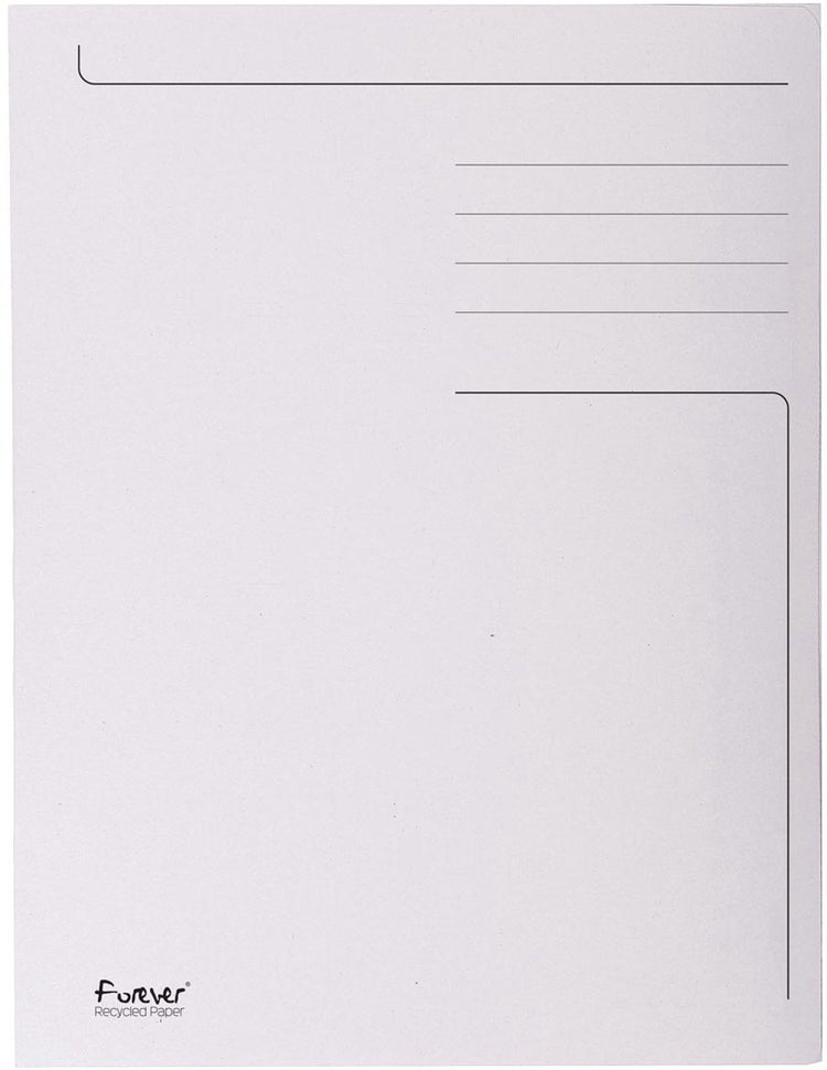 Exacompta 50x chemise imprimée Forever® 3 rabats - 280 g/m² - 24x32 cm pour a4 - gris - 448019e